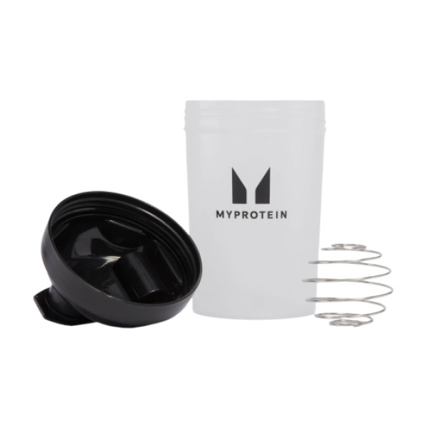 Пластиковий шейкер - 600 мл, прозорий чорний  Plastic Shaker - 600ml Clear Black