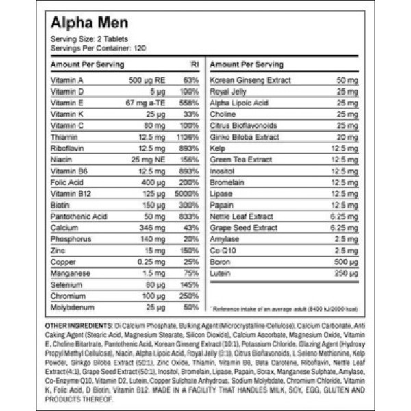 Альфа Мен - 120 таблеток   Alpha Men - 120tabs