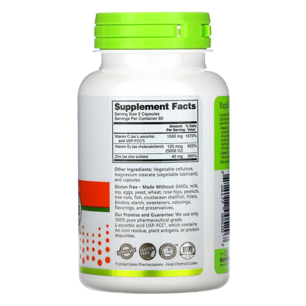 Вітамін C+D3 та цинк - 100 капсул                              Vitamin C+D3 & Zinc - 100 caps