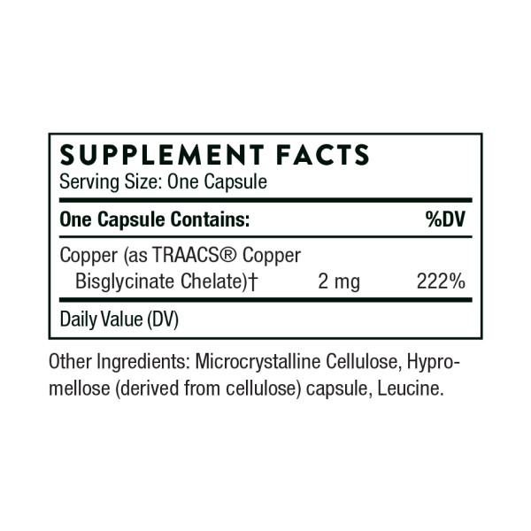Copper Bisglycinate - 60 caps