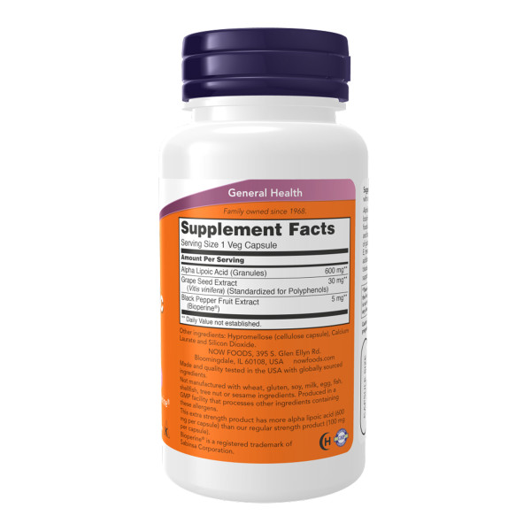 Альфа-ліпоєва кислота 600 мг - 120 капсул            Alpha Lipoic Acid 600mg - 120 caps