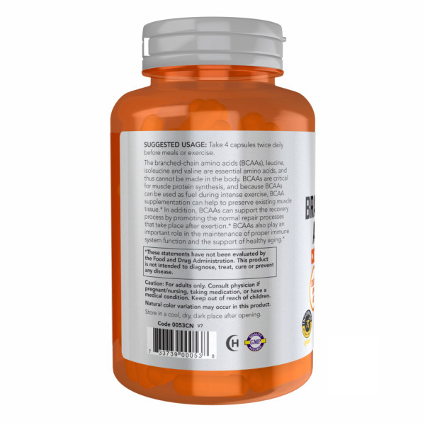 Амінокислоти з розгалуженим ланцюгом - 240 vcaps                                                                              Branched-Chain Amino Acids - 240 vcaps
