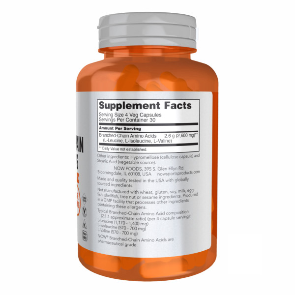 Амінокислоти з розгалуженим ланцюгом - 240 vcaps                                                                              Branched-Chain Amino Acids - 240 vcaps