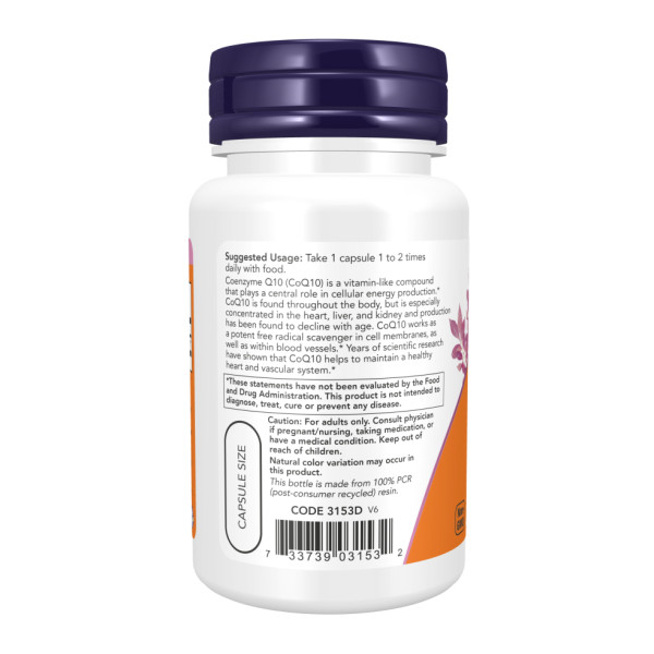 Коензим  Q10 60 мг - 180 вегетаріанських капсул          CoQ10 60mg - 180 vcaps
