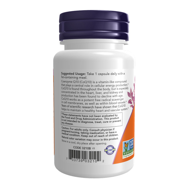 Коензим  Q10 100 мг - 30 вегетаріанських капсул    COQ10 100mg - 30 vcaps