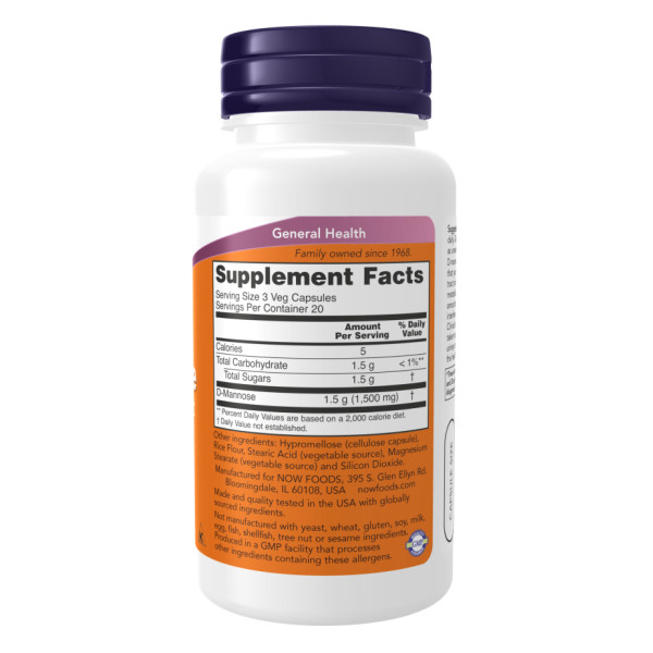 D-маноза 500 мг - 240 вегетаріанських капсул     D-Mannose 500mg - 240 vcaps