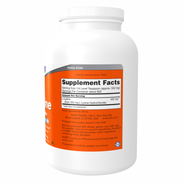 L-лізиновий порошок - 454 г                                         L-Lysine Powder - 454g