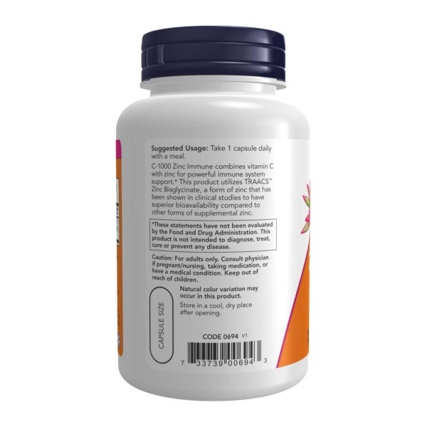 Вітамін C-1000 Цинк Імунний - 180 vcaps                                 C-1000 Zinc Immune - 180 vcaps