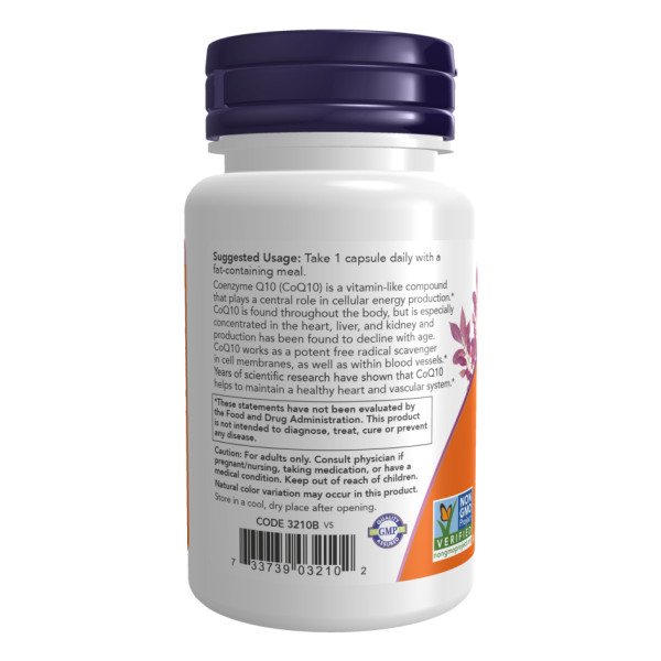 Коензим Q10 100 мг - 90 вегетаріанських капсул      CoQ10 100mg - 90 vcaps
