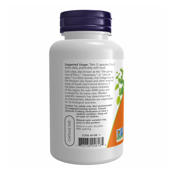 Котячий кіготь 500 мг - 100 капсул     Cat's Claw 500mg - 100 vcaps
