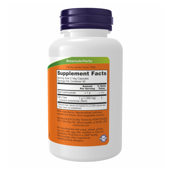 Котячий кіготь 500 мг - 100 капсул     Cat's Claw 500mg - 100 vcaps