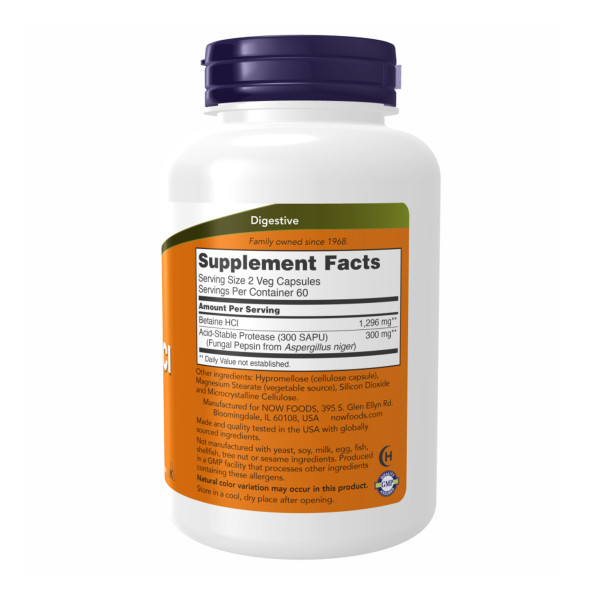 Бетаїн гідрохлорид 648 мг - 120 капсул                   Betaine HCI 648mg - 120vcaps