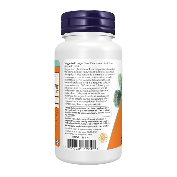    Гліцинат магнію з біоперином - 60 капсул        Magnesium Glycinate with BioPerine - 60 vcaps