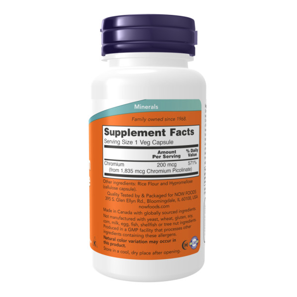 Піколінат хрому 200 мкг - 250 капсул        Chromium Picolinate 200 mcg - 250 caps