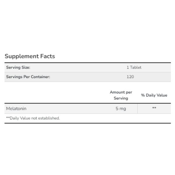 Мелатонін 5 мг - 120 таблеток     Melatonin 5 mg - 120 tabs