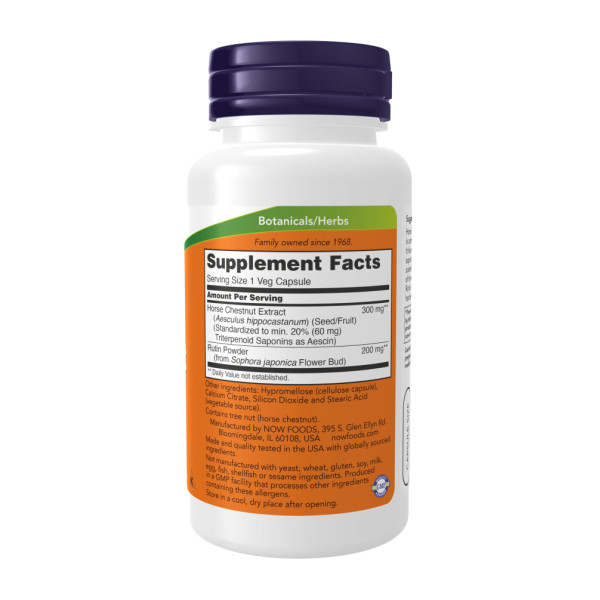 Кінський каштан 300 мг - 90 вегетаріанських капсул         Horse Chestnut 300mg - 90 vcaps