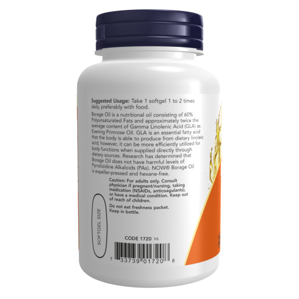 Олія бурачника 1000 мг - 60 капсул                      Borage Oil 1000mg - 60 sgels