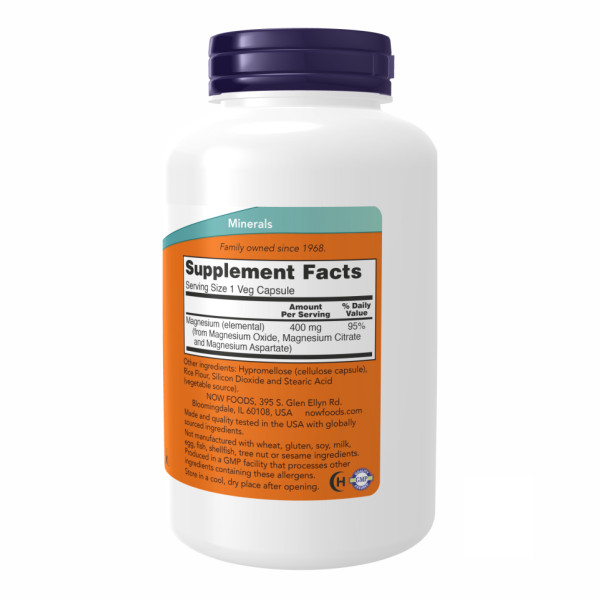 Магній 400 мг - 180 вегетаріанських капсул        Magnesium 400mg - 180 vcaps