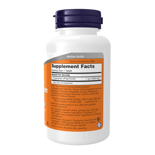    L-триптофан подвійної дії 1000 мг - 60 таблеток       L-Tryptophan Double Strength 1000mg - 60 tabs