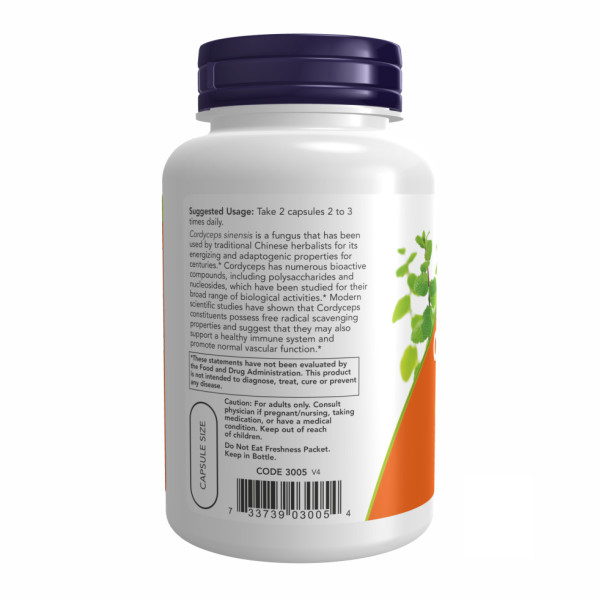 Кордицепс 750 мг - 90 вегетаріанських капсул       Cordyceps 750 mg - 90 vcaps