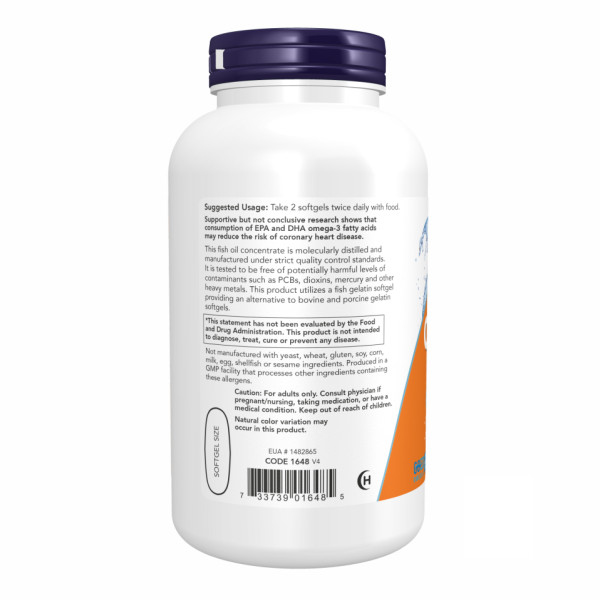  Омега-3 FO 1000 мг 180/120 Рибний желатин - 200 капсул     Omega-3 FO 1000mg 180/120 Fish Gelatin - 200 sgels