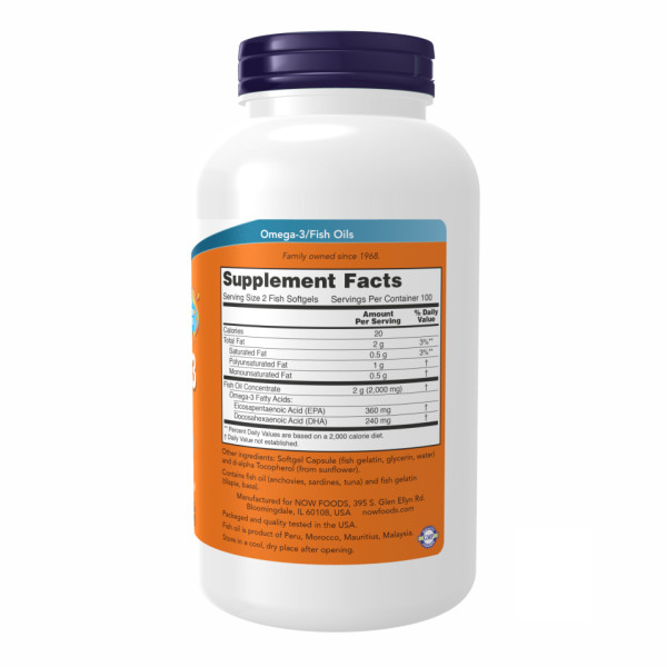  Омега-3 FO 1000 мг 180/120 Рибний желатин - 200 капсул     Omega-3 FO 1000mg 180/120 Fish Gelatin - 200 sgels