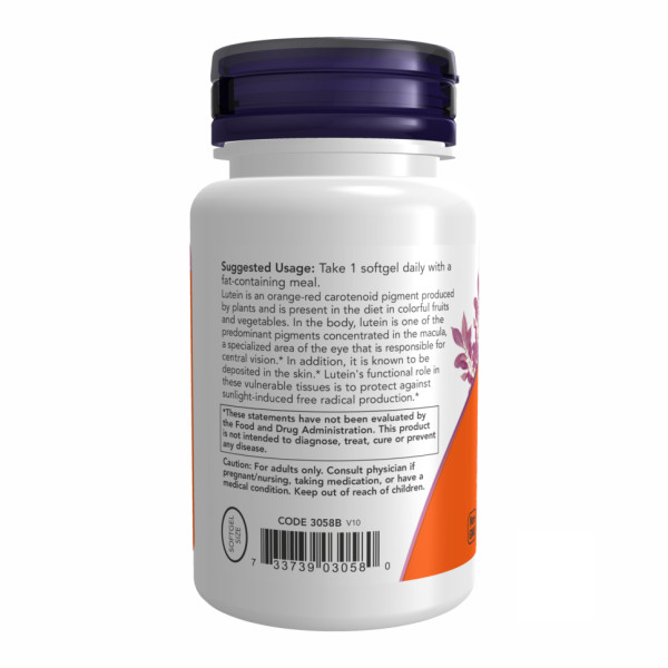 Лютеїн 10 мг - 60 м'яких желатинових капсул       Lutein 10 mg - 60 softgel