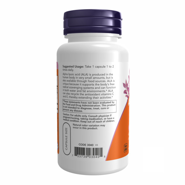 Альфа-ліпоєва кислота 100 мг - 60 капсул       Alpha Lipoic Acid 100mg - 60vcaps