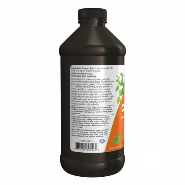 Рідкий м'ятний хлорофіл - 450 мл      Chlorophyll Liquid Mint - 16 oz