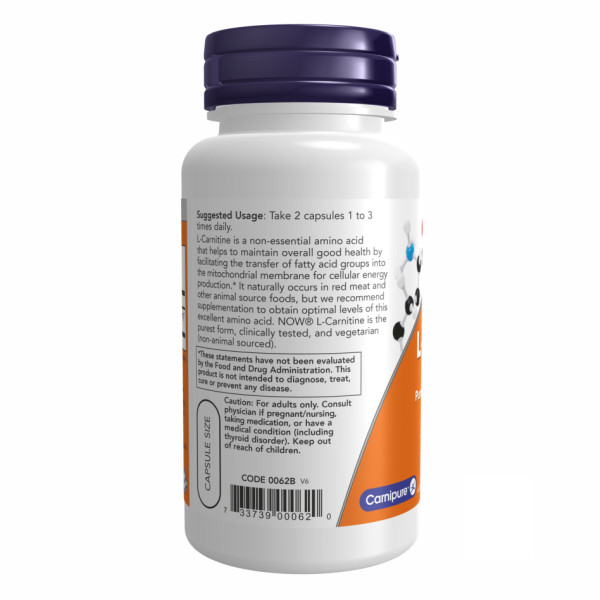 L-карнітин 250 мг - 60 вегетаріанських капсул      L-Carnitine 250mg - 60 vcaps