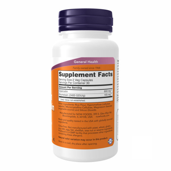 Кверцетин з бромелайном - 120 капсул         Quercetin with Bromelain - 120 vcaps