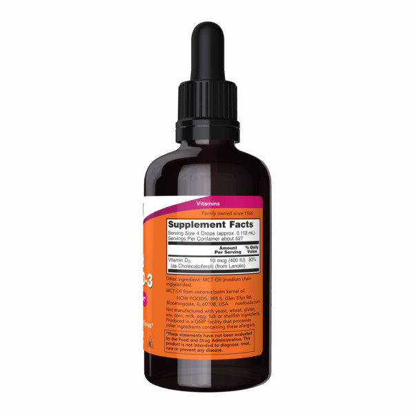  Рідкий вітамін D-3 - 59 мл (2 рідких унції)   VIT D-3 Liquid - 59ml (2fl oz)