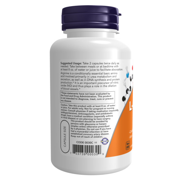    L-аргінін 500 мг - 100 капсул   L-Arginine 500mg - 100caps