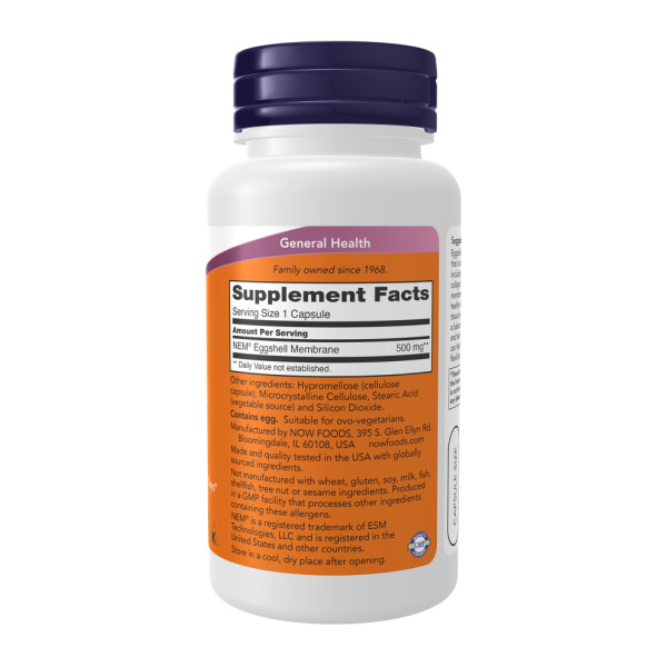 Мембрана яєчної шкаралупи 500 мг - 60 капсул     Eggshell Membrane 500mg - 60 caps