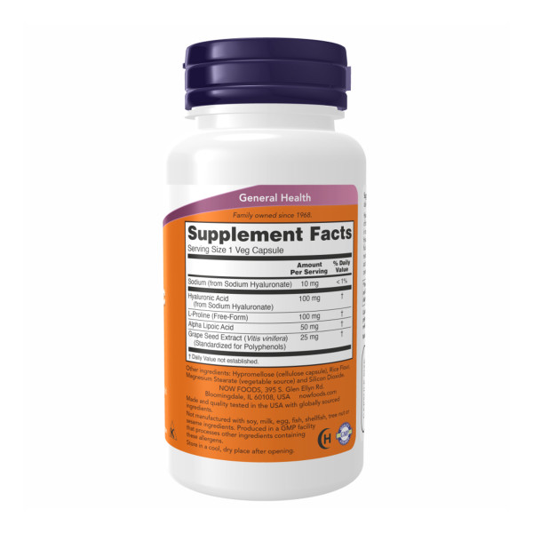      Гіалуронова кислота 100 мг 2X Plus - 60 капсул   Hyaluronic Acid 100mg 2X Plus - 60 vcaps