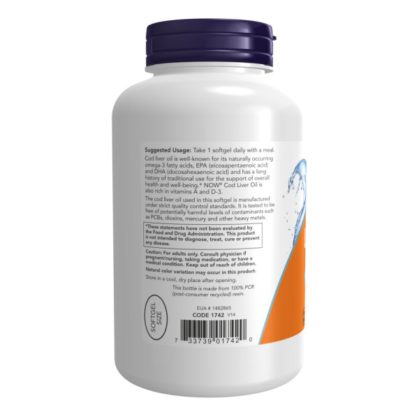 Риб'ячий жир 650 мг - 250 капсул                                Cod Liver Oil 650mg - 250 sgels