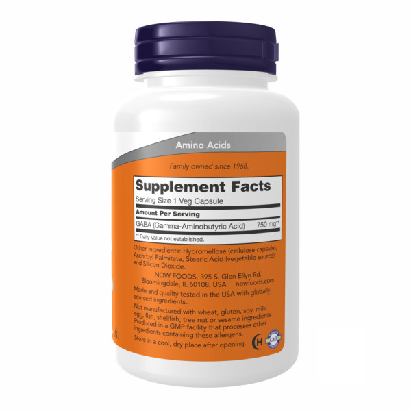 ГАМК 750 мг - 100 капсул                                         GABA 750mg - 100 vcaps