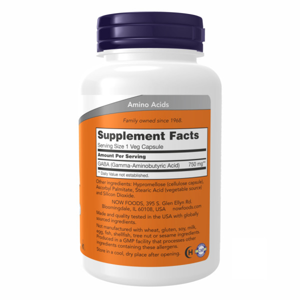 Гамма-аміномасляна кислота       750 мг - 200 капсул                                            GABA 750 mg - 200 vcaps
