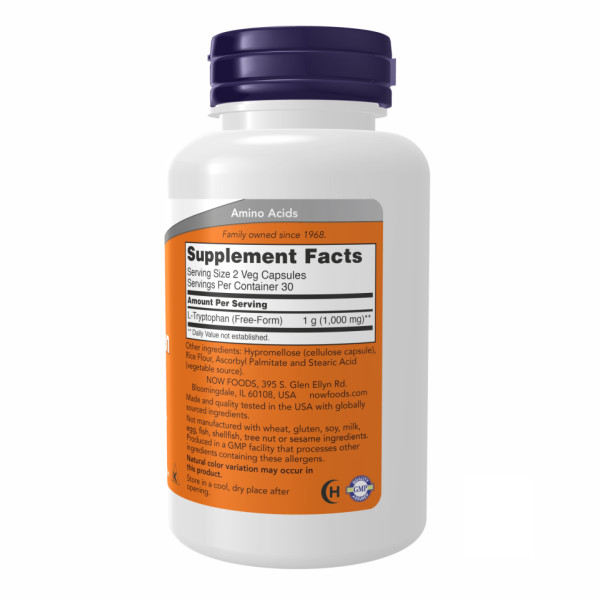 L-триптофан 500 мг - 60 капсул                                     L-Tryptophan 500mg - 60 vcaps