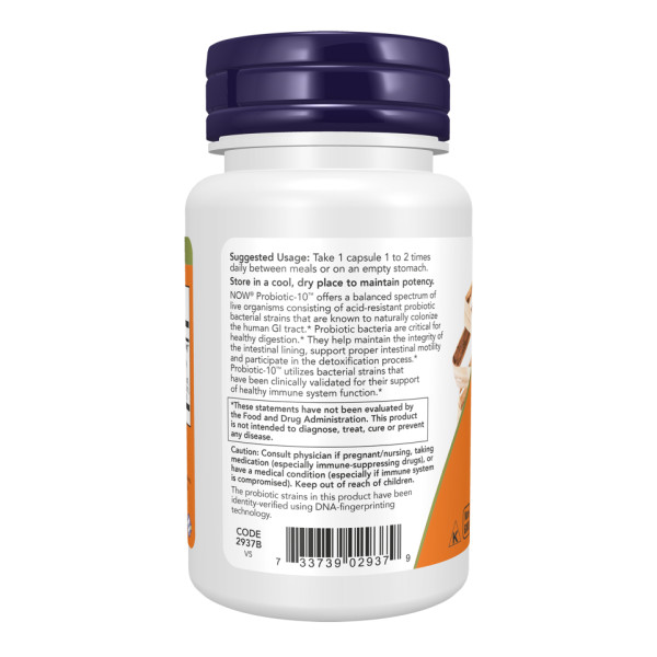  Пробіотик-10™ 25 мільярдів - 100 вегетаріанських капсул                                                                             Probiotic-10™ 25 Billion - 100 vcaps