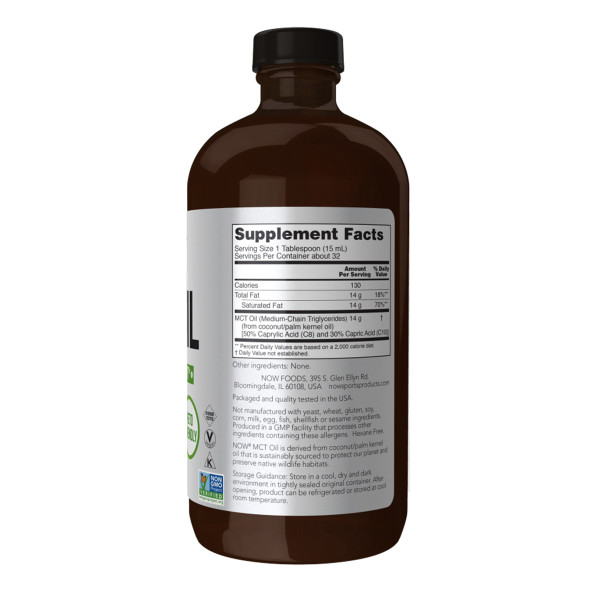 Олія MCT - 16 рідких унцій     MCT Oil - 16 fl oz