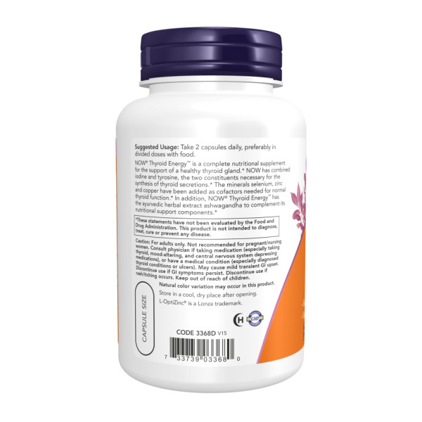 Енергія щитовидної залози - 90 капсул             Thyroid Energy - 90 vcaps