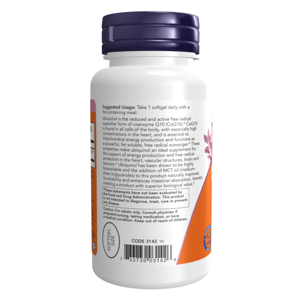 Убіхінол 100 мг - 60 капсул                                      Ubiquinol 100mg - 60 sgels
