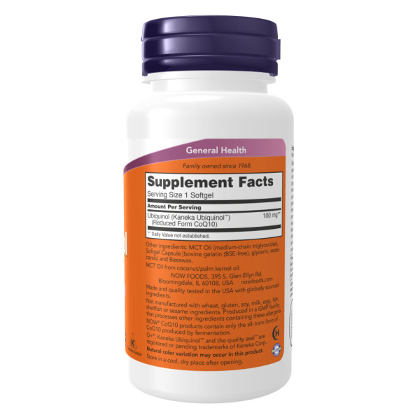 Убіхінол 100 мг - 60 капсул                                      Ubiquinol 100mg - 60 sgels