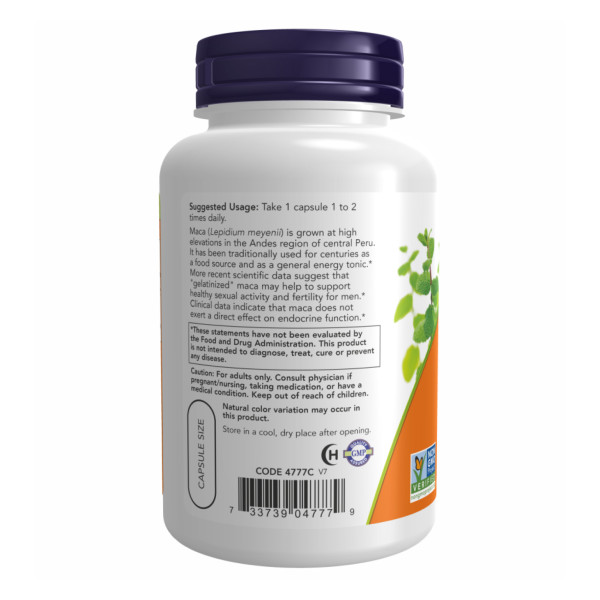 Мака 750 мг - 90 вегетаріанських капсул       Maca 750mg - 90 vcaps