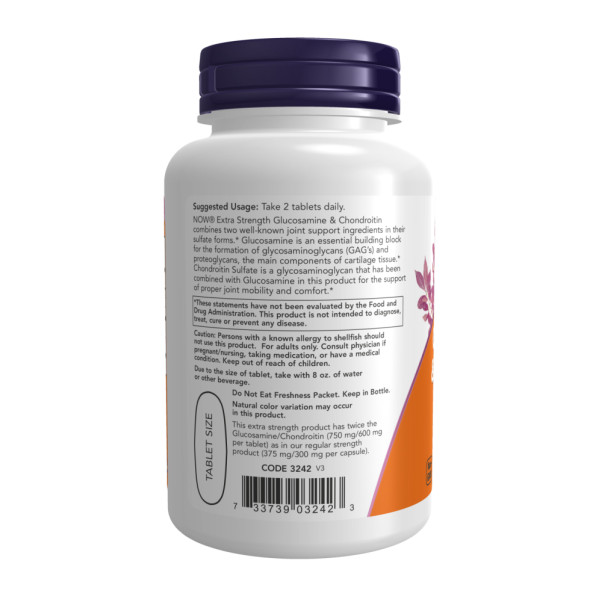 Глюкозамін та хондроїтин підвищеної сили - 60 таблеток                                                                  Glucosamine & Chondroitin Extra Strength - 60 tabs