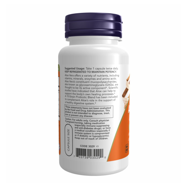 Алое вера 10000 та пробіотики - 60 вегетаріанських капсул      Aloe Vera 10000 & Probiotics - 60 vcaps
