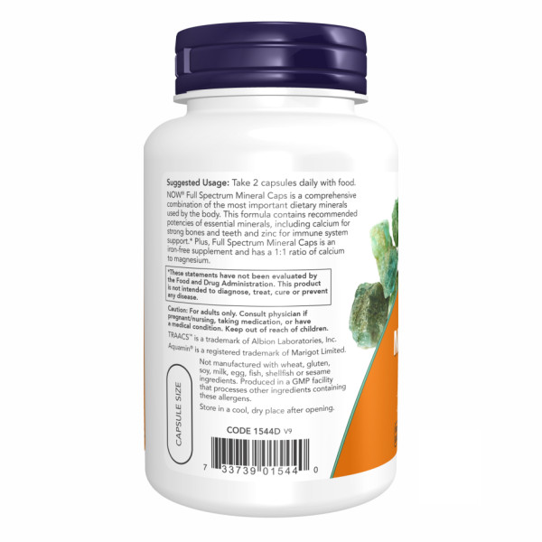Мінеральні капсули повного спектру - 120 капсул      Full Spectrum Mineral Caps - 120 vcaps