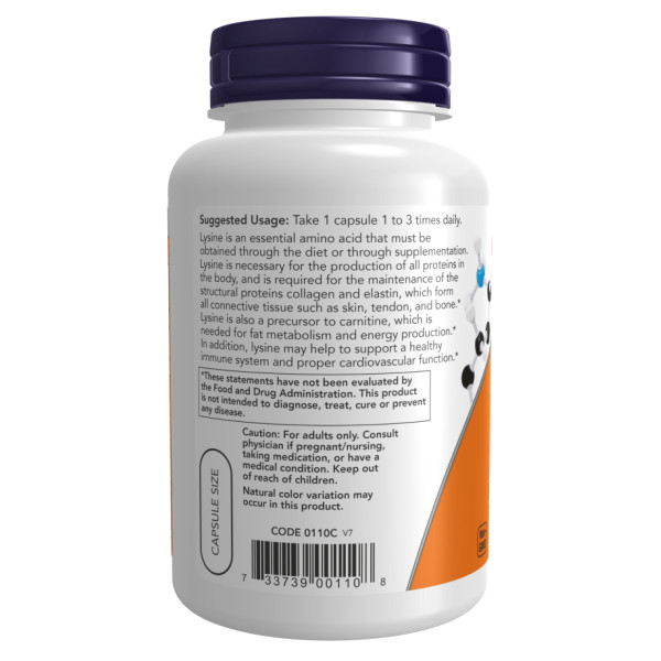 Лізин 500 мг - 250 вегетаріанських капсул         Lysine 500mg - 250 vcaps