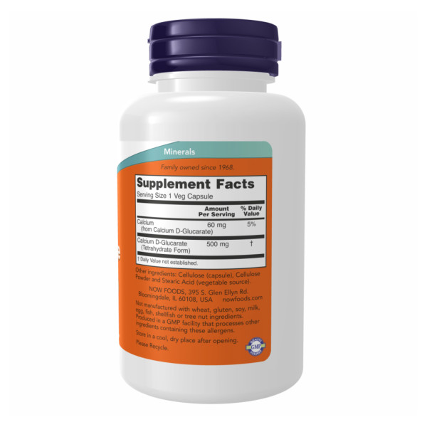    D-глюкарат кальцію 500 мг - 90 капсул               Calcium D-Glucarate 500mg - 90 vcaps